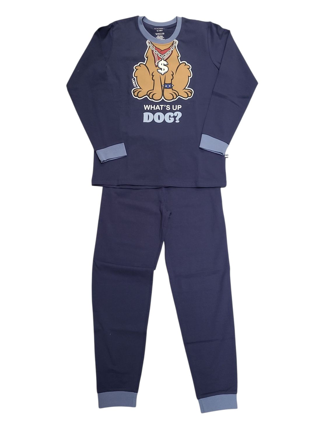 Jongens Pyjama L/M "What's Up Dog" Woody Donkerblauw