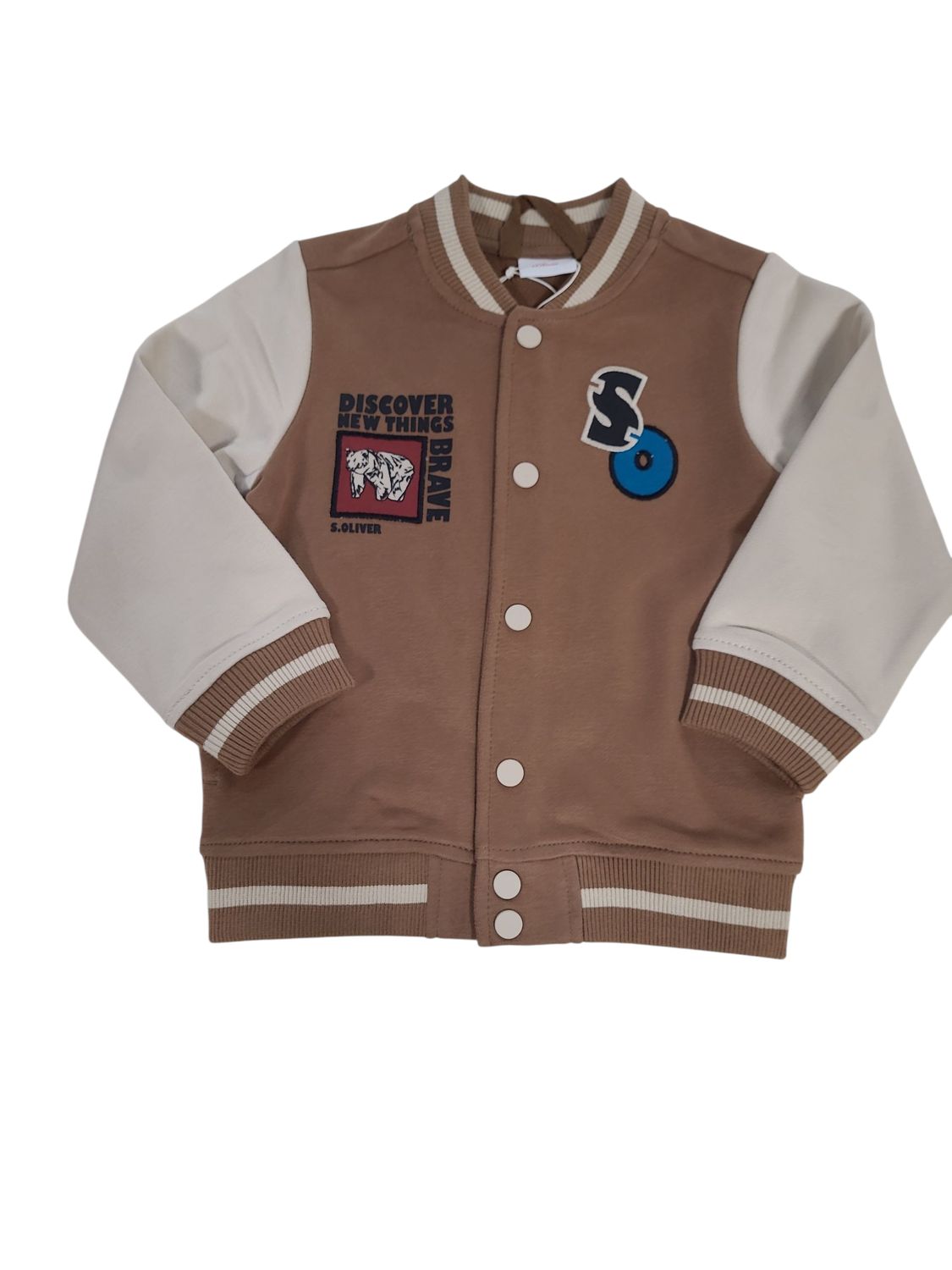 Gilet &quot;Discover New Things&quot; S-Oliver Camel/Beige