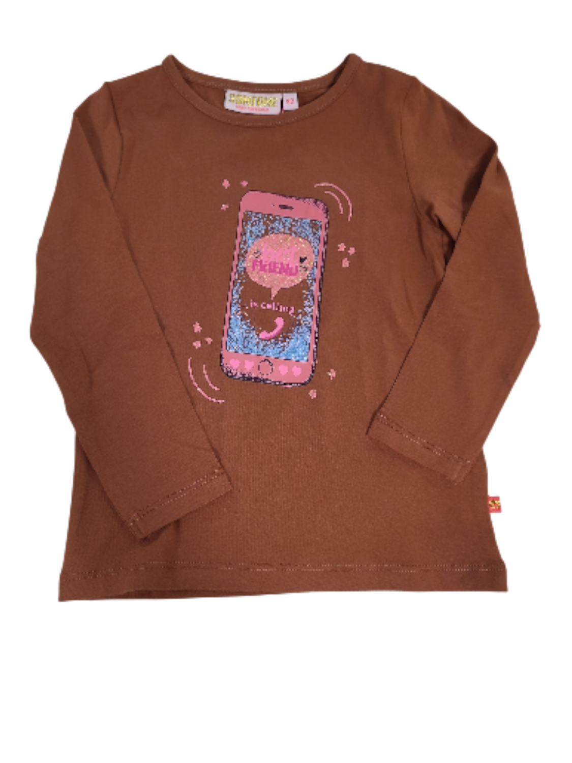 T-shirt L/M "Best Fiend Is Calljng" Someone Cognac