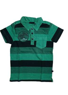 Polo "Garage Supplies" Tumble'N Dry Groen Gestreept