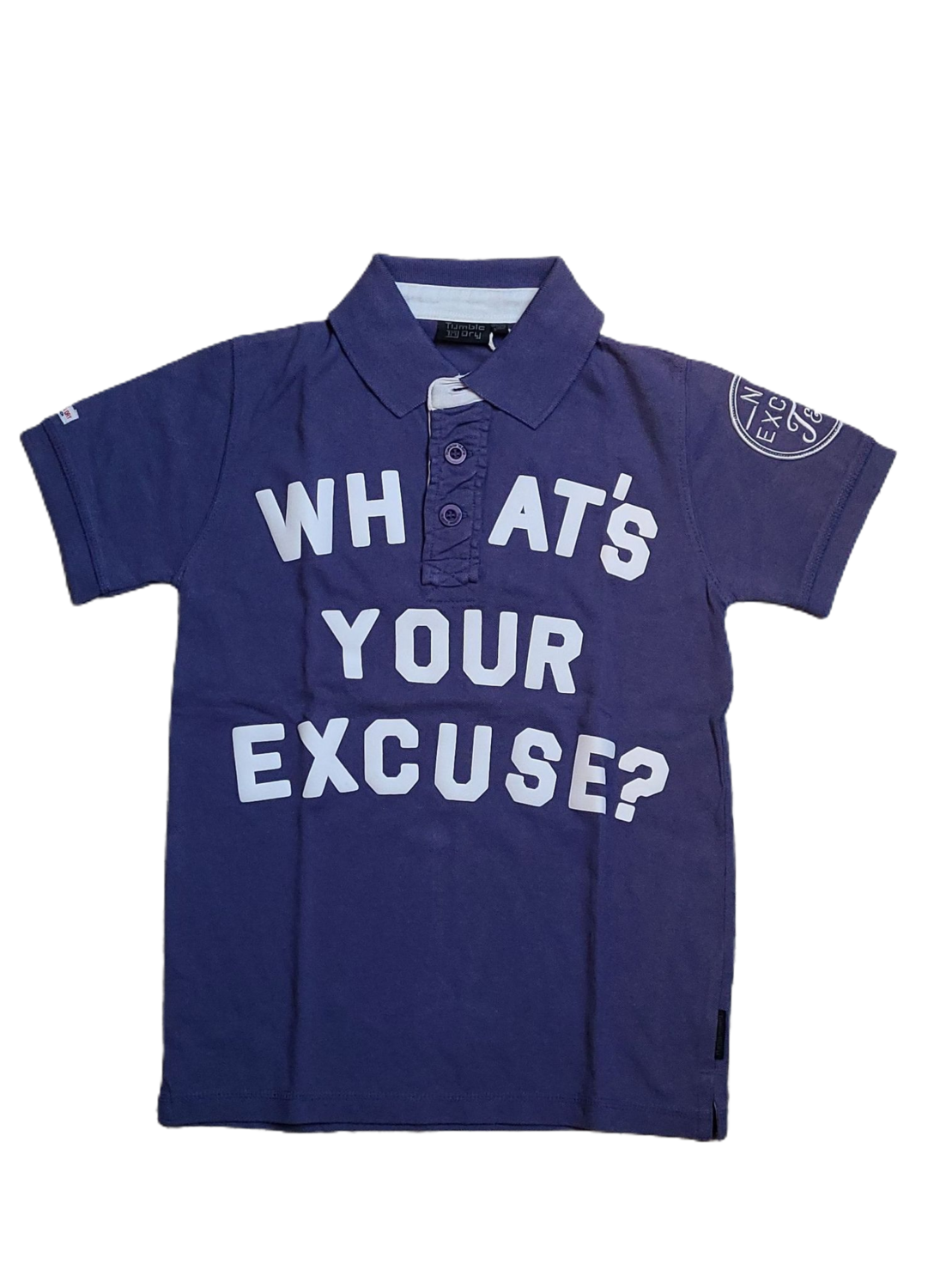 Polo "What's your excuse" Tumble'N Dry Paars