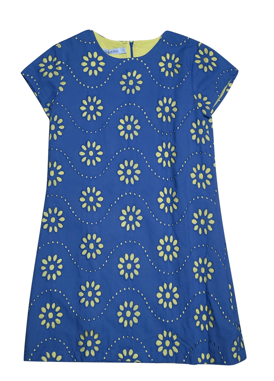 Kleed Bloemen Filou &amp; Friends Geel/Blauw