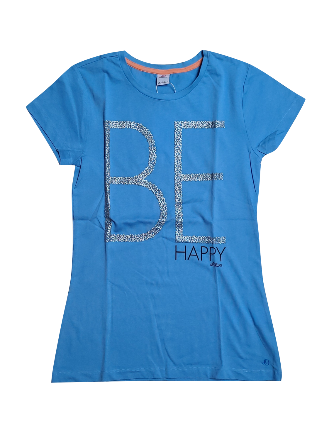 T-shirt "Be Happy" S-Oliver Blauw