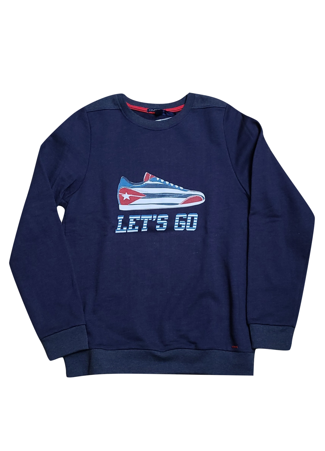Sweater "Let's Go" Gymp Blauw