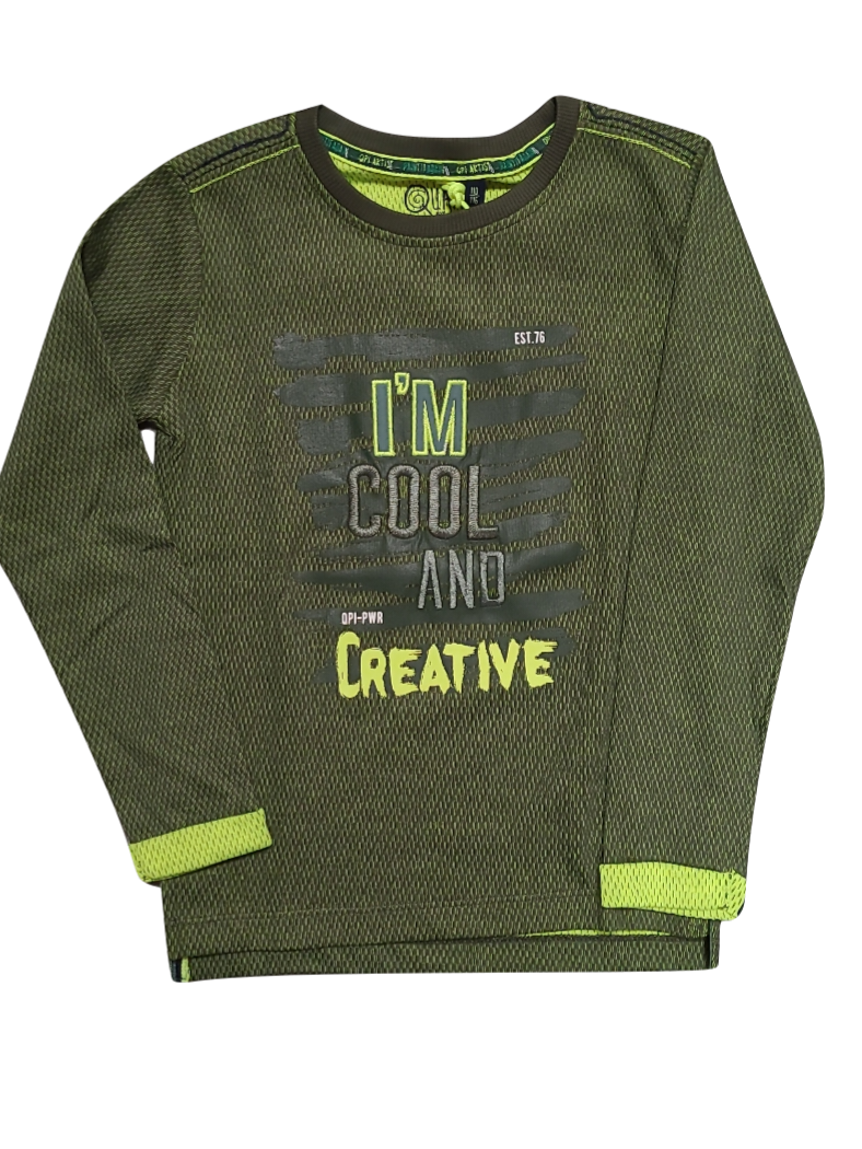 T-shirt L/M "I Am Cool" Quapi Groen