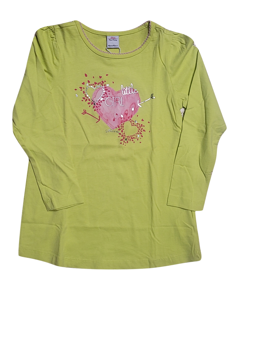 T-Shirt L/M "Little Girl" S-Oliver Lime