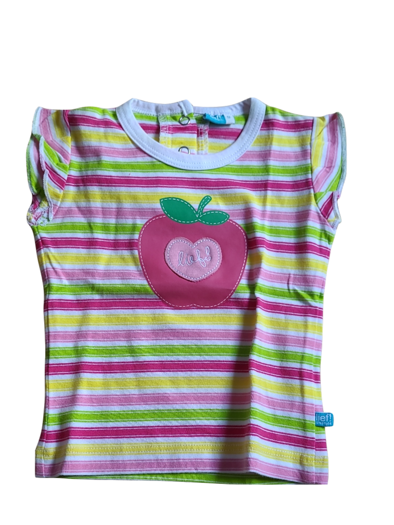 T-shirt "Appel" Lief Multi Gestreept