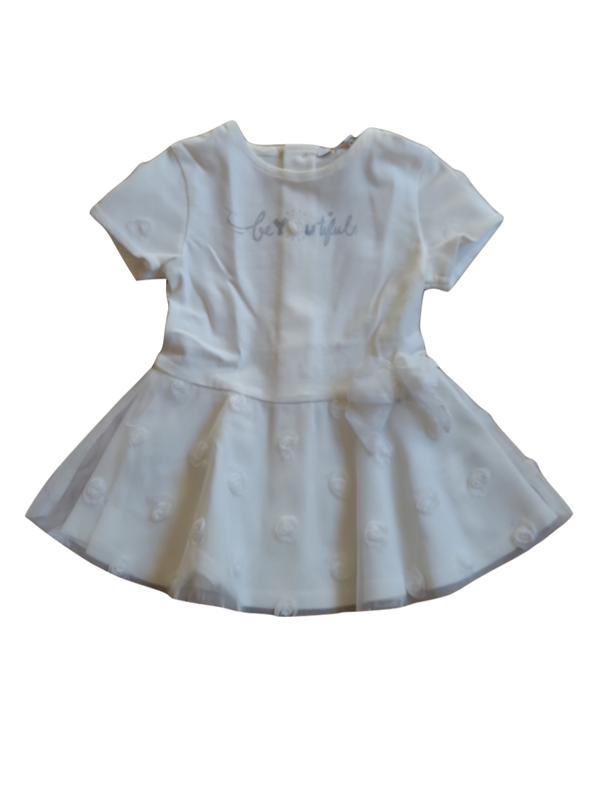 Kleed Voile "BeYoutiful" Gymp Ecru