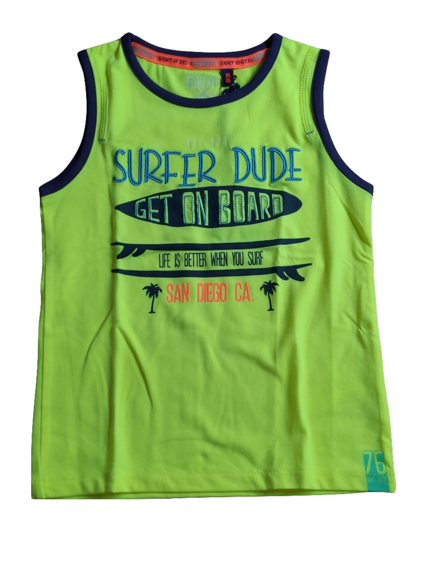 Singlet "Surfer Dude" Quapi Fluo Geel