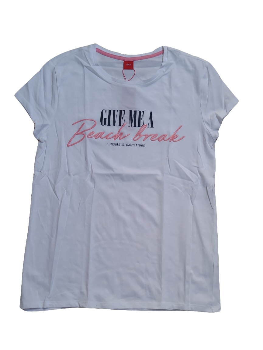T-Shirt "Give Me A...." S-Oliver Wit