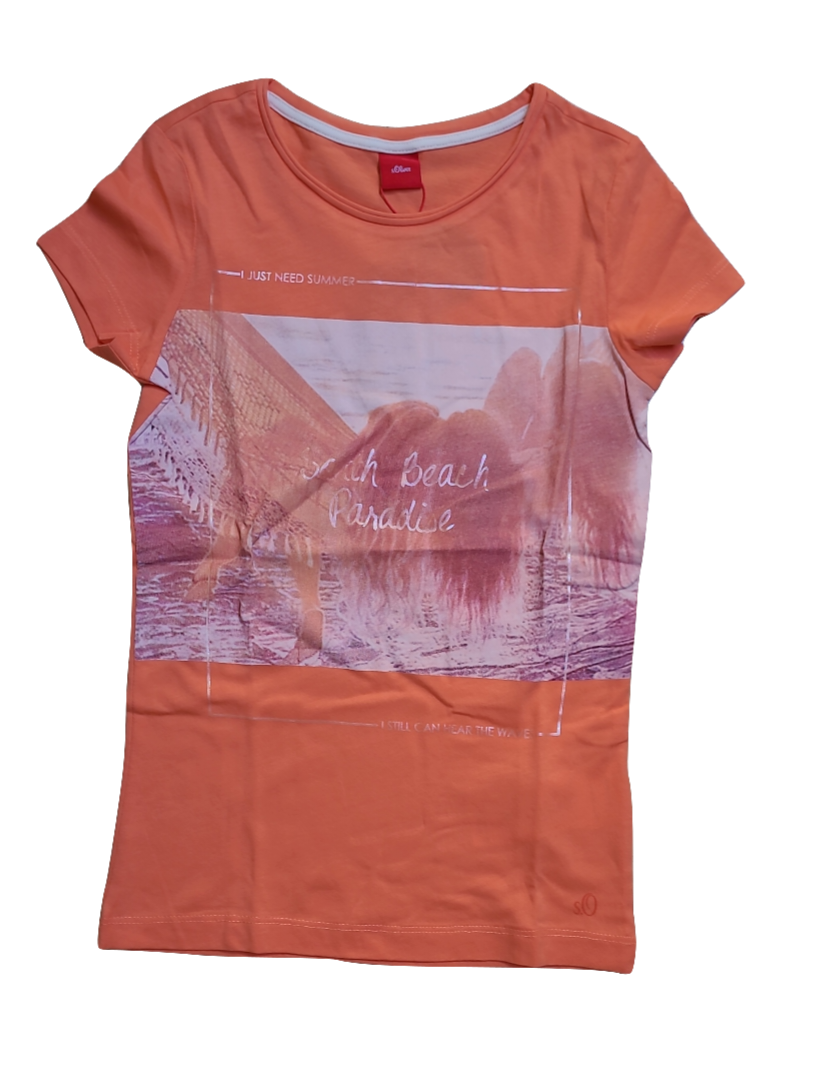 T-Shirt "South Beach" S-Oliver Oranje