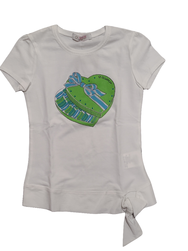 T-shirt Knoop "Macaron" Gymp Wit