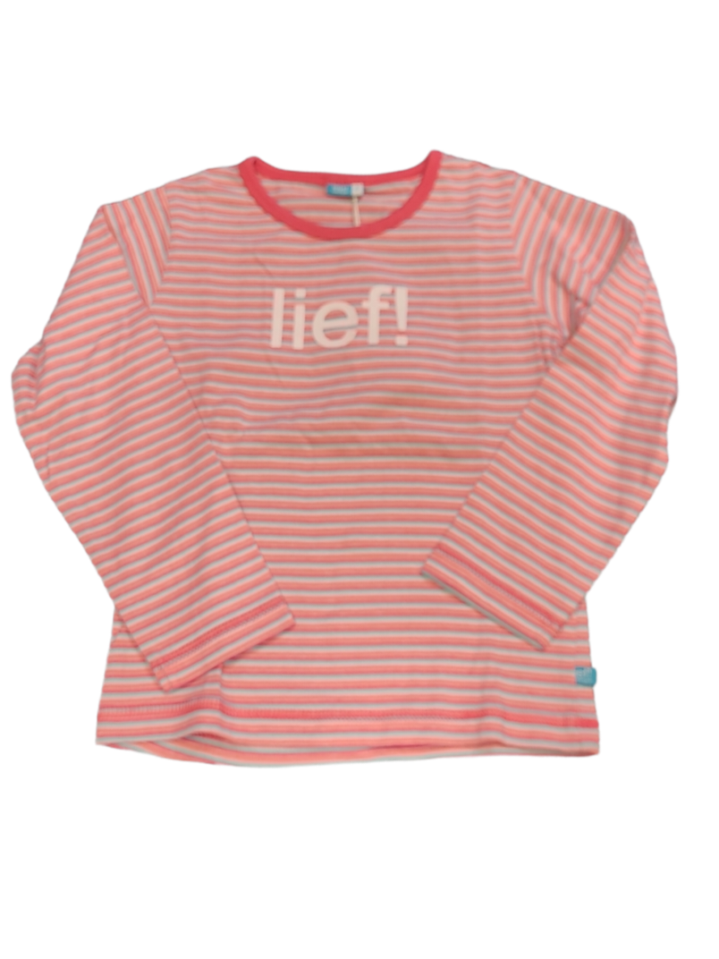 T-shirt L/M Lief Roos Gestreept