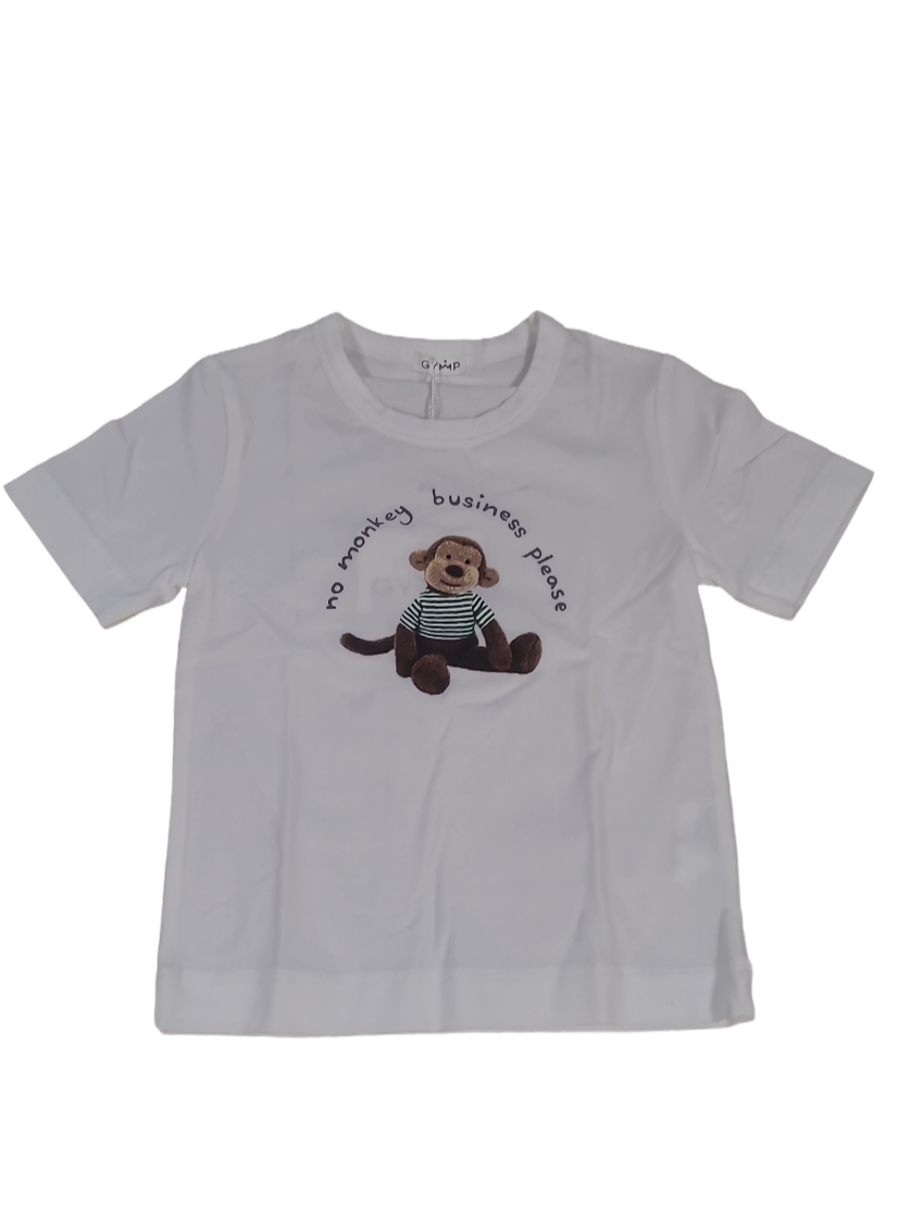 T-shirt "No Monkey Business Please" Gymp Wit