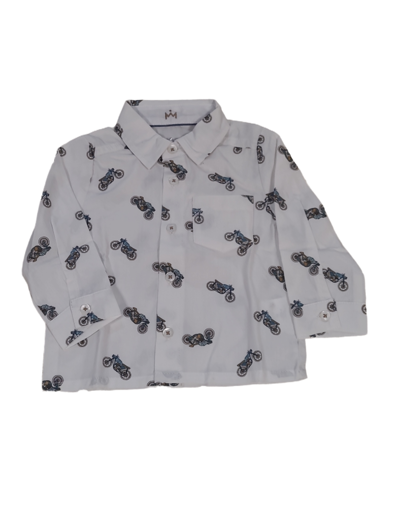 Hemd L/M "Motors" Gymp Wit