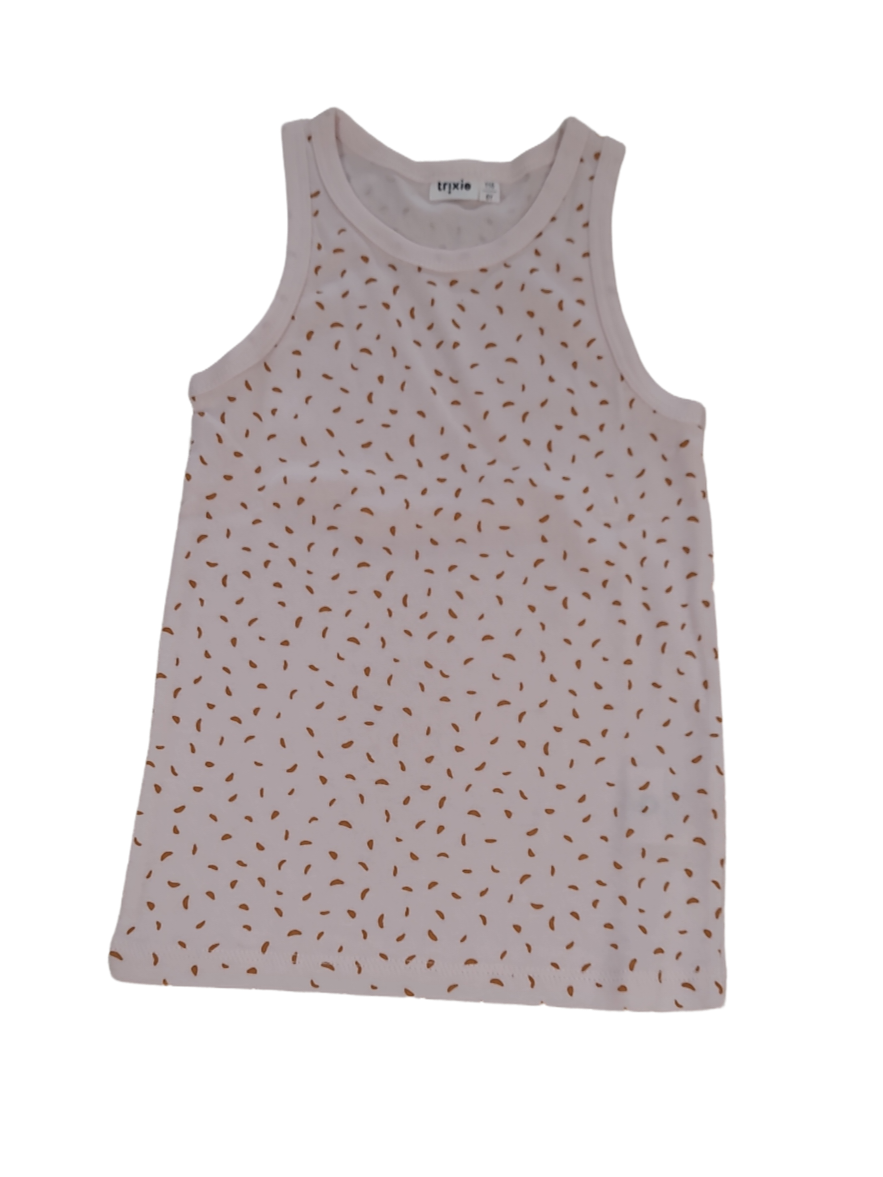 Meisjes Singlet "Raapjes" Trixie Ecru 2 st