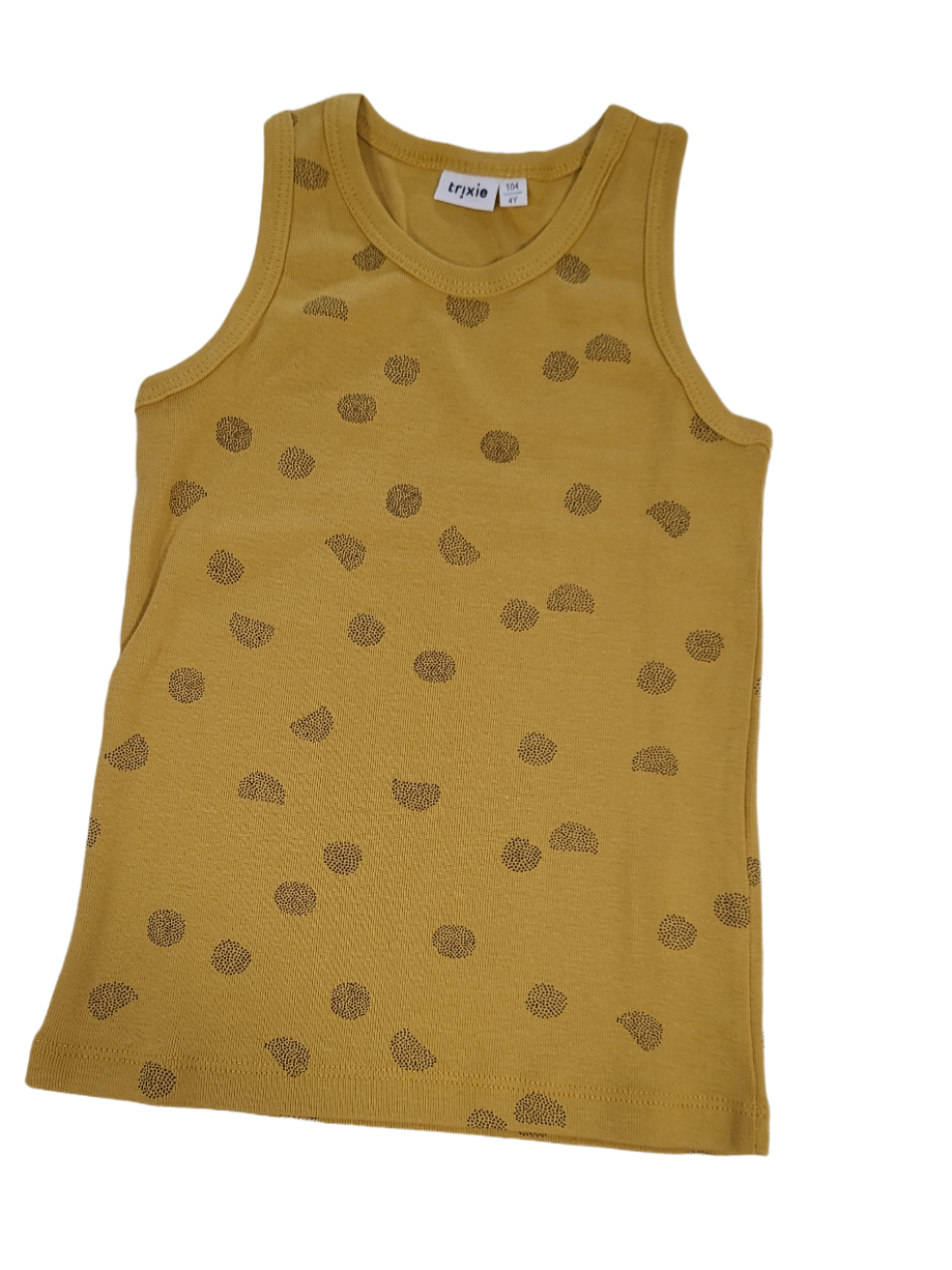 Jongens Singlet Trixie Oker Bedrukt 2 st