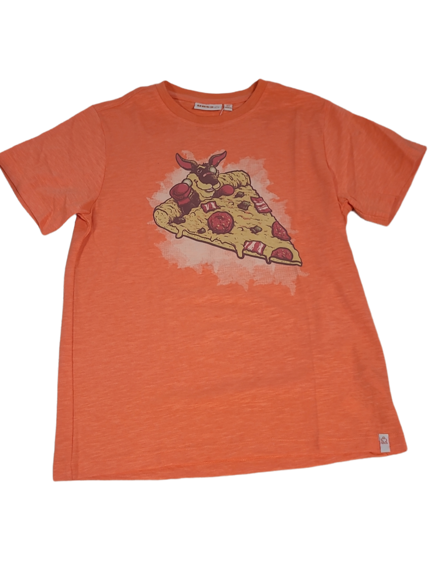 T-shirt "Pizza Slice" UBS2 Fluo Oranje