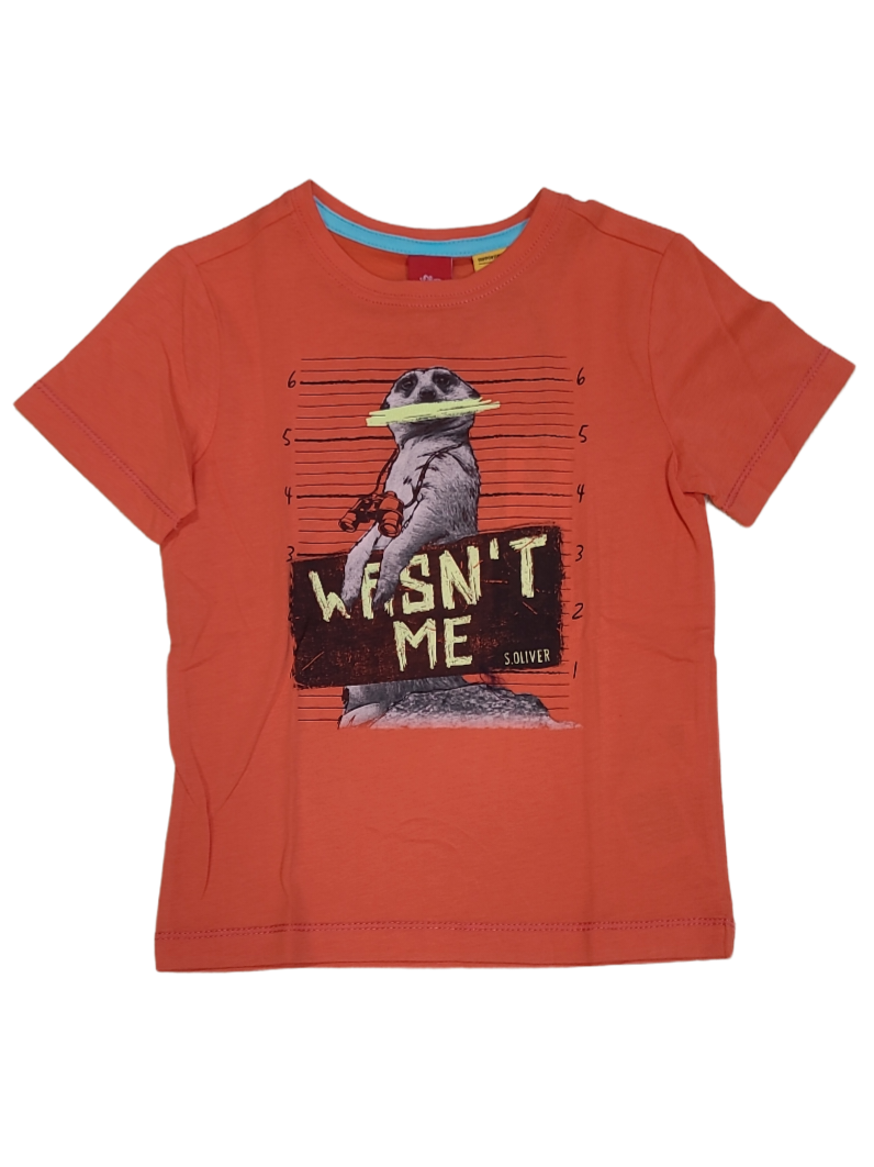 T-shirt "Wasn't Me" S-Oliver Oranje