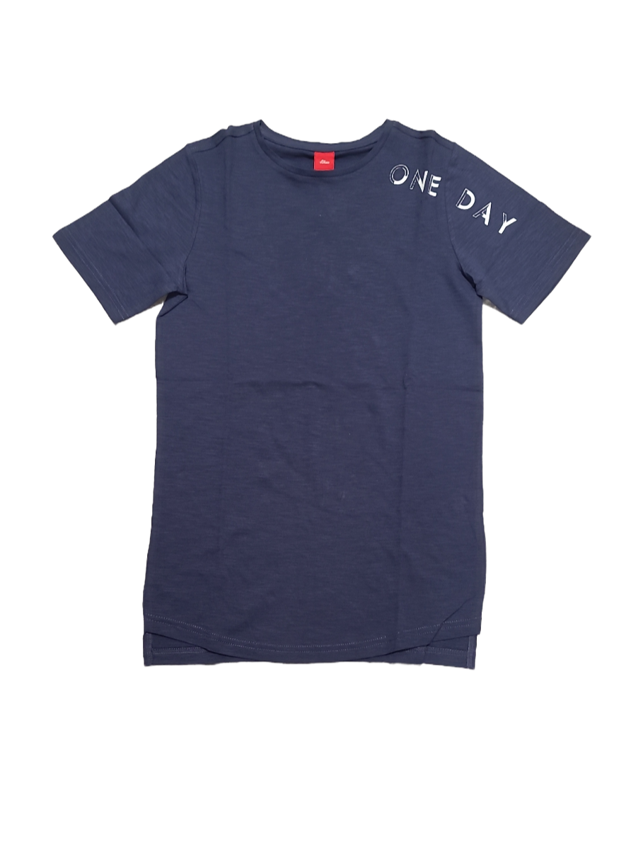 T-shirt "One Day" S-Oliver Donkerblauw
