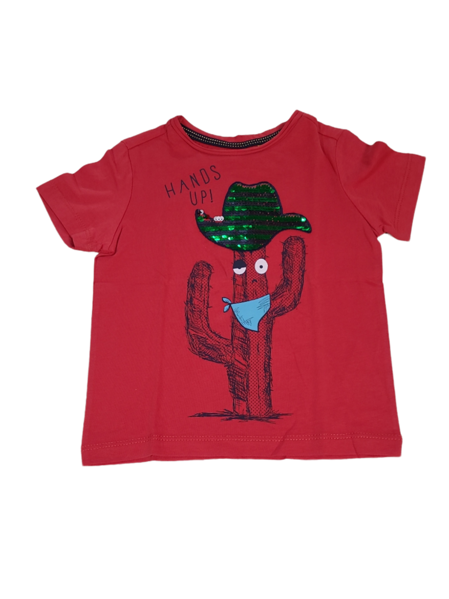 T-shirt "Hands up" S-Oliver Rood