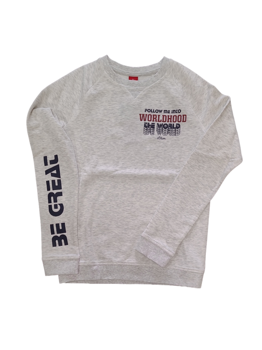 Sweater "Follow Me" S-Oliver Grijs