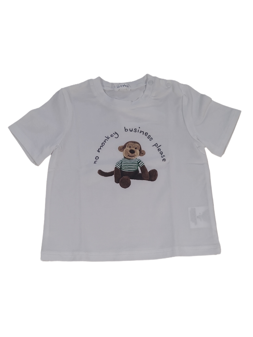 T-shirt "No Monkey Business Please" Gymp Wit