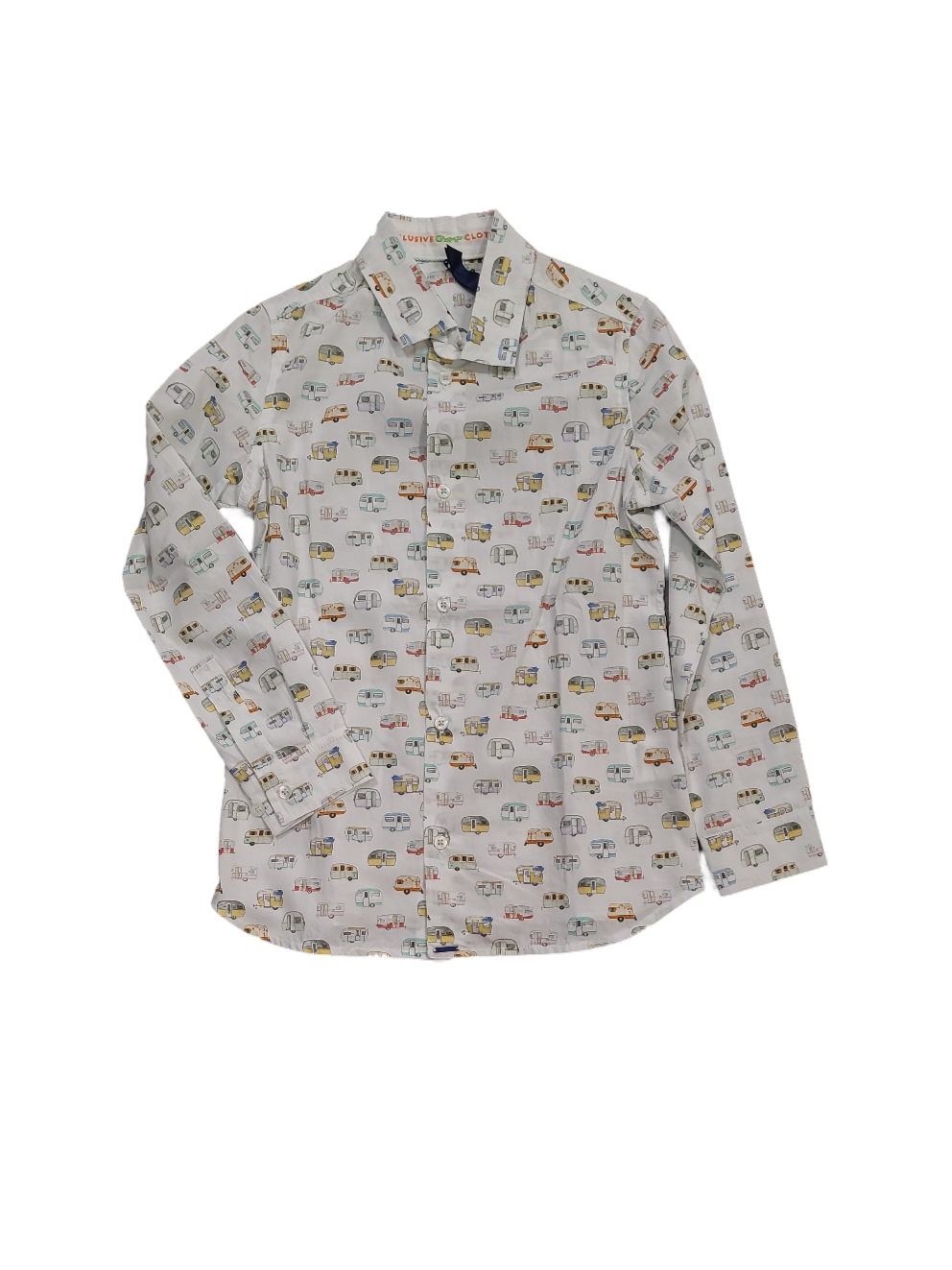 Hemd L/M "Caravans" Gymp Wit