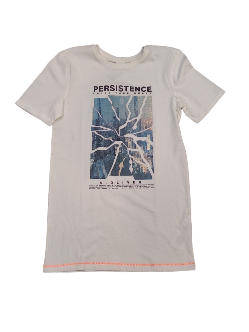 T-shirt "Persistence" S-Oliver Wit
