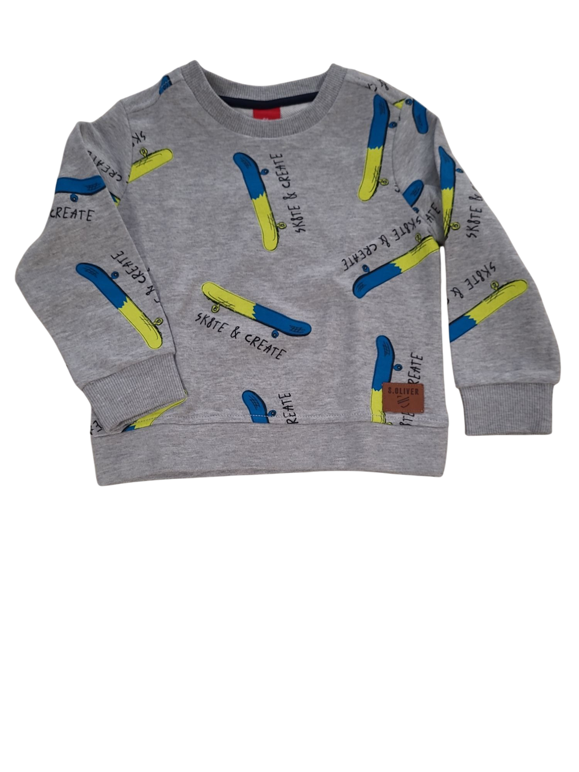 Sweater "Sk8te &amp; Create" S-Oliver Grijs
