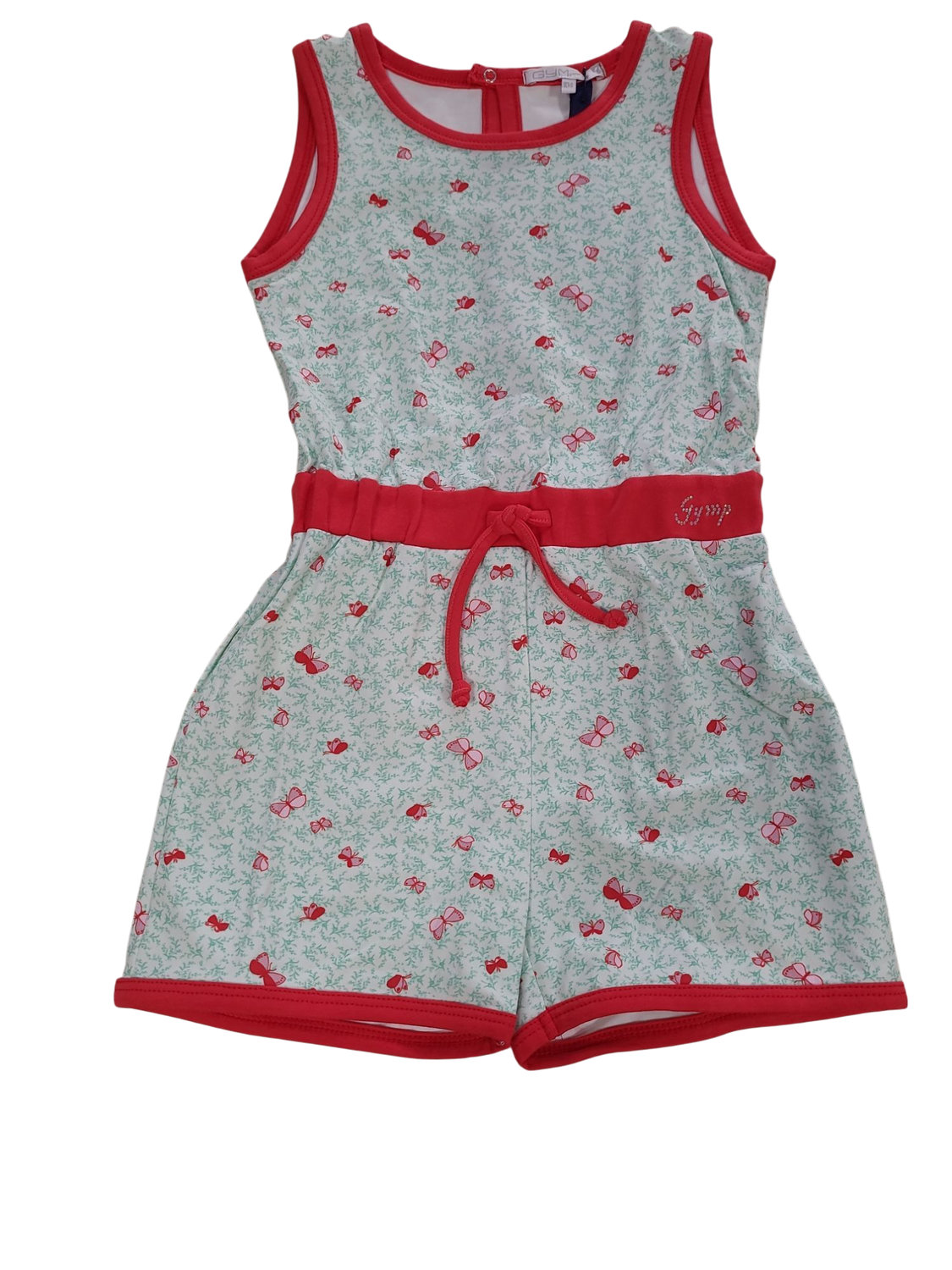 Jumpsuit/Short "Vlinders" Gymp Mint/Rood
