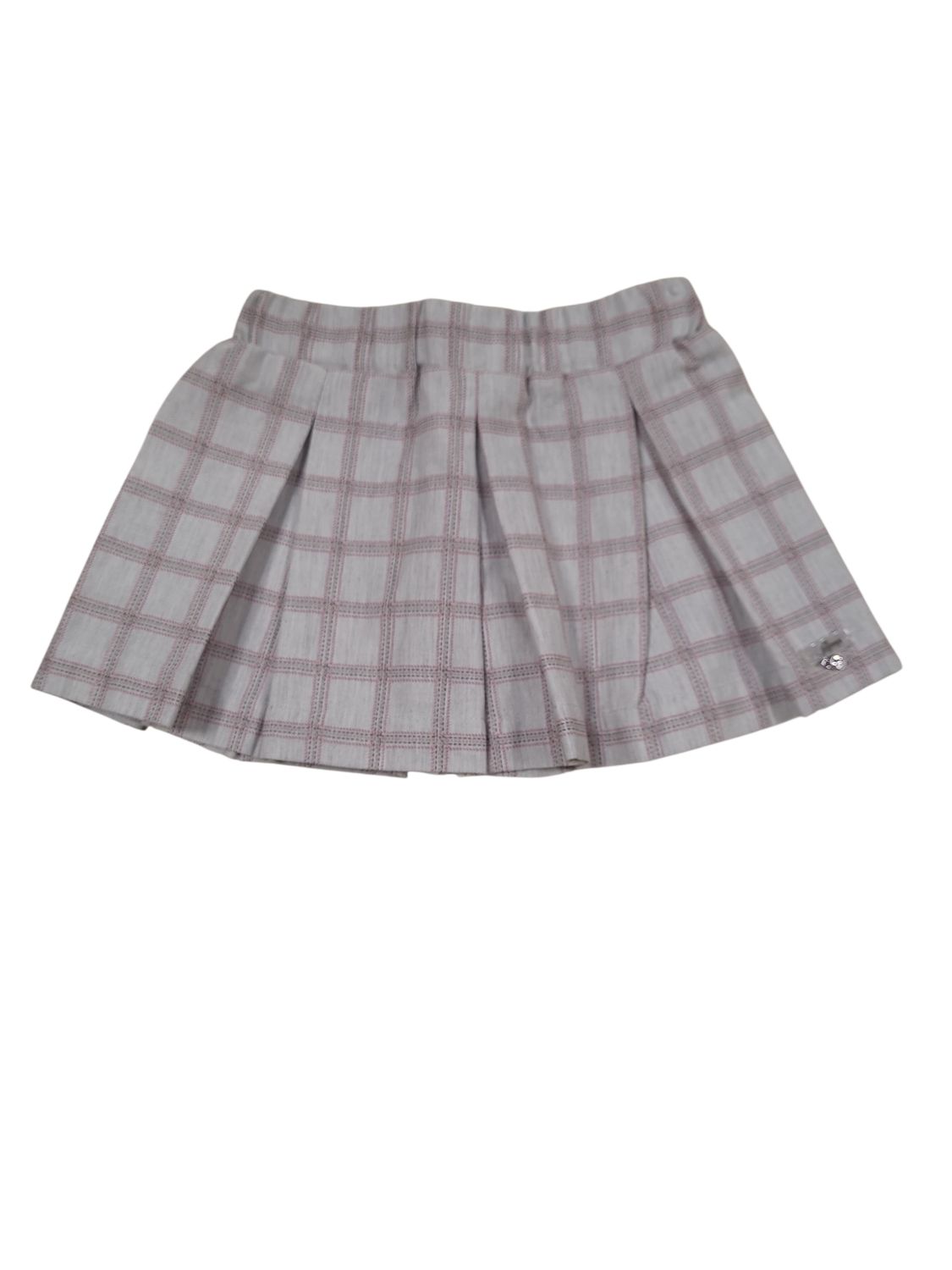 Rok Gymp Geruit Grijs/Roos