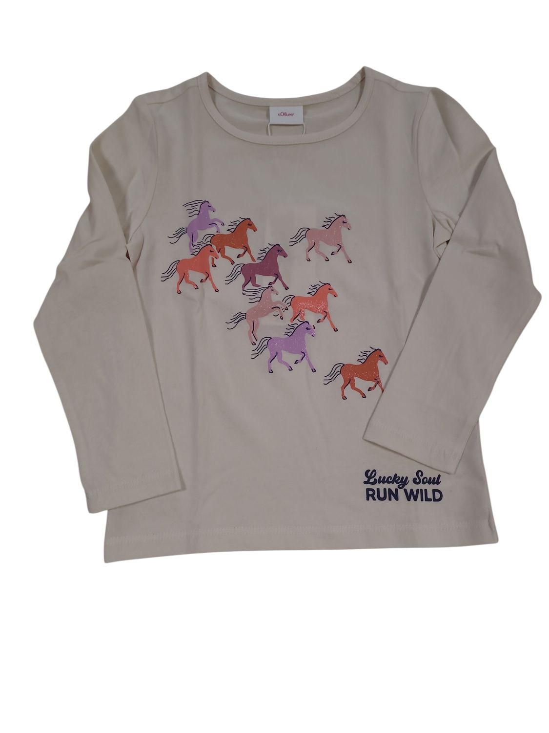 T-shirt L/M "Horses" S-Oliver Ecru