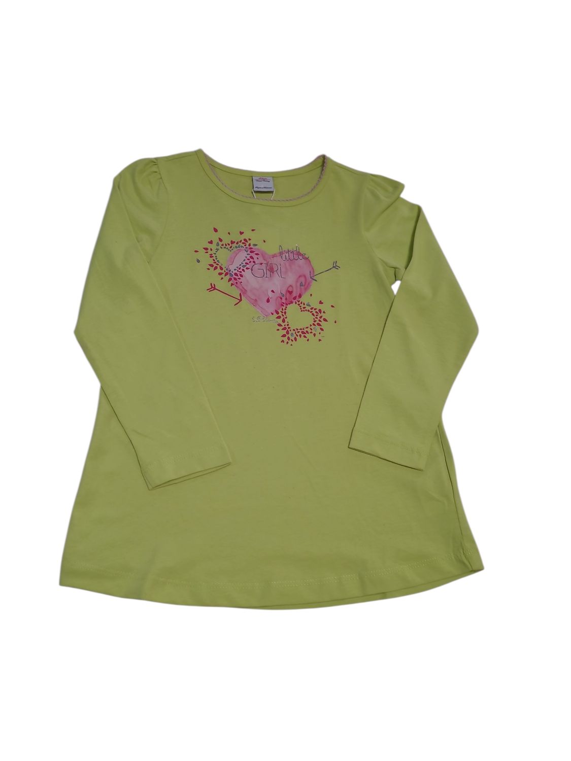 T-shirt L/M "Little Girl" S-Oliver Limoen