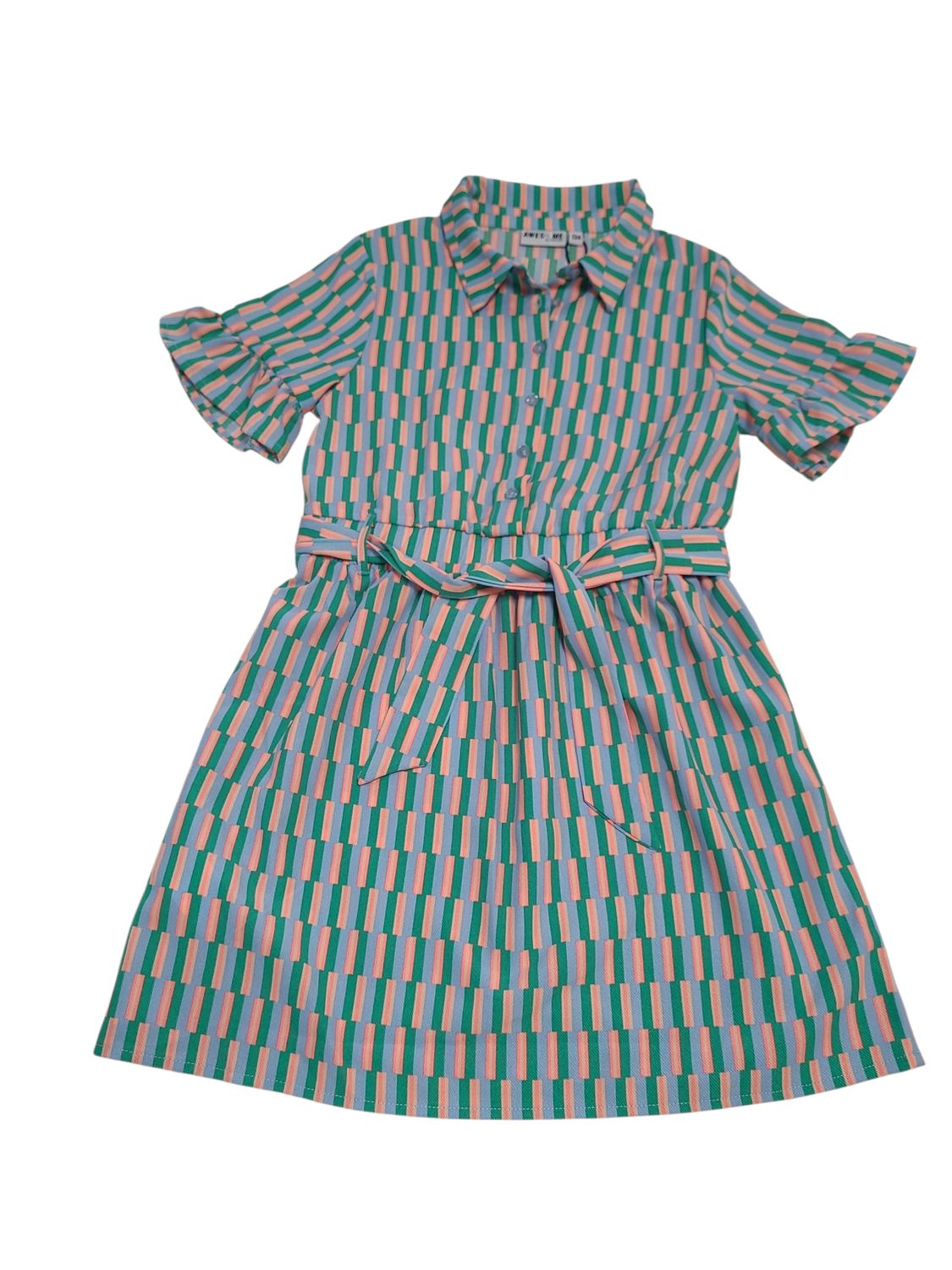 Kleed Someone Groen/Lichtblauw Bedrukt