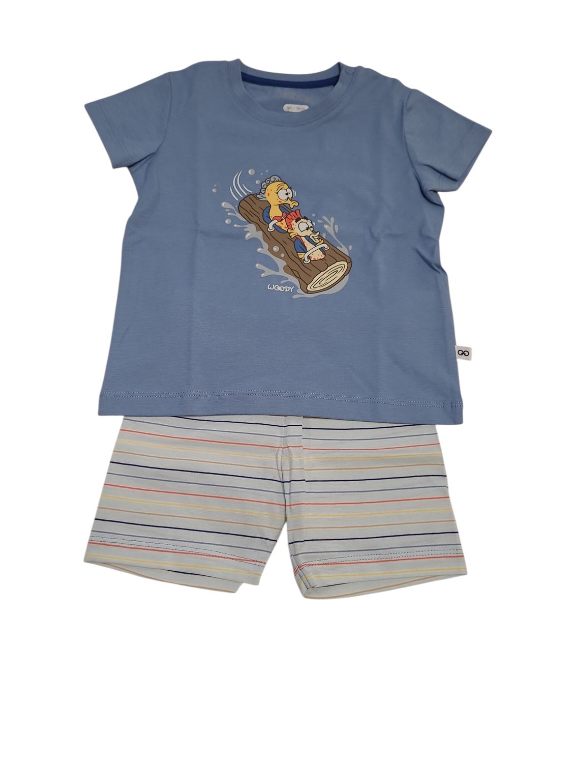 Jongens Baby Pyjama K/M Short "Zeepaard" Woody Blauw
