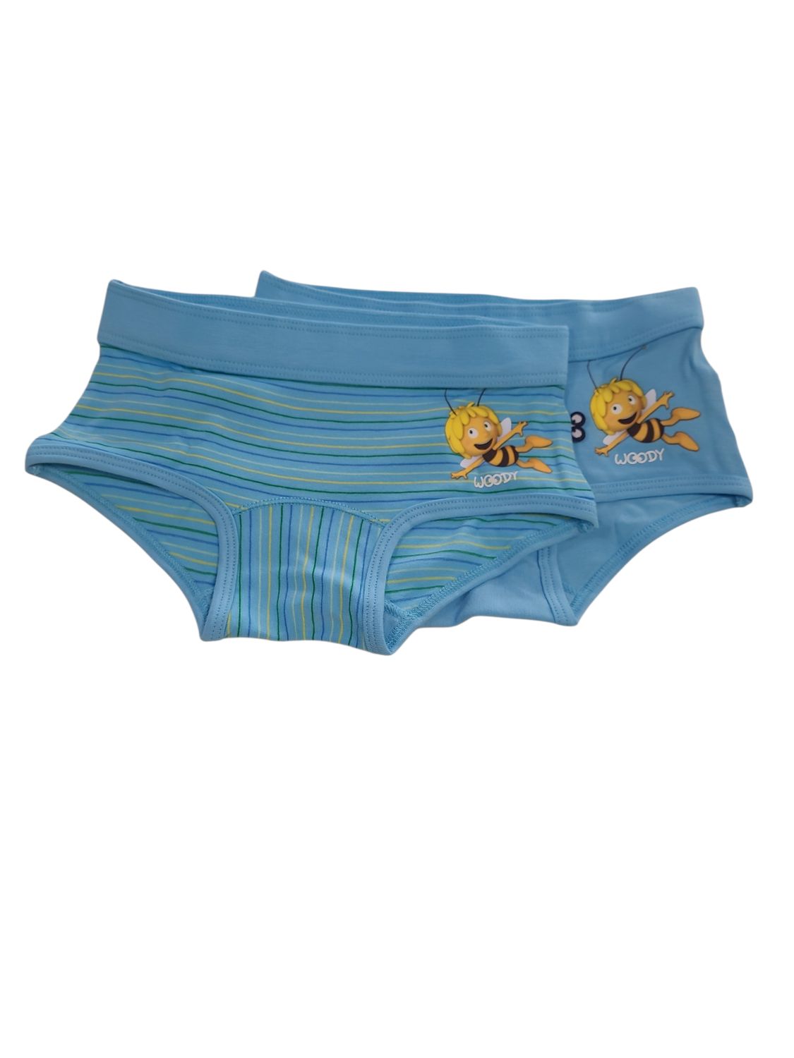 Meisjes Shorty "Maya De Bij" Woody Blauw/ Blauw Gestreept Duopack
