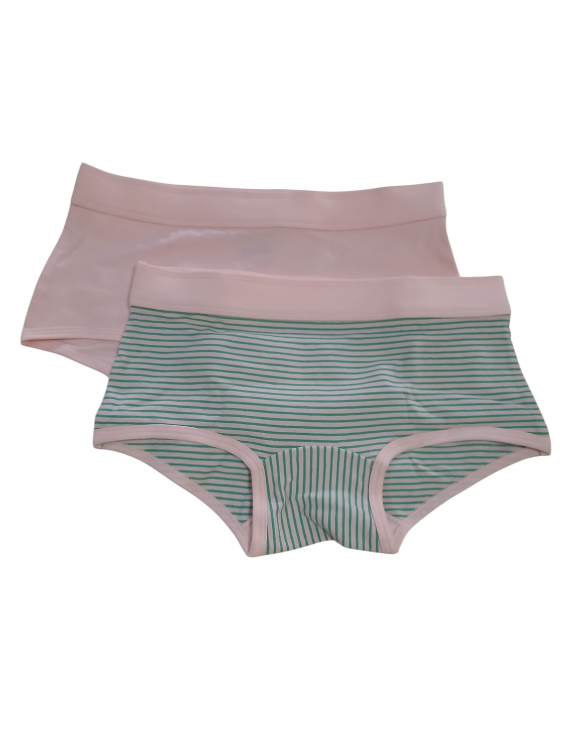 Meisjes Shorty Woody Roos/Roos-Groen Gestreept Duopack