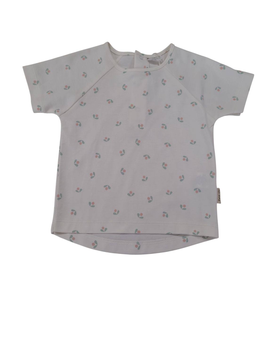 T-shirt "Bloemetjes" Petit Oh! Ecru