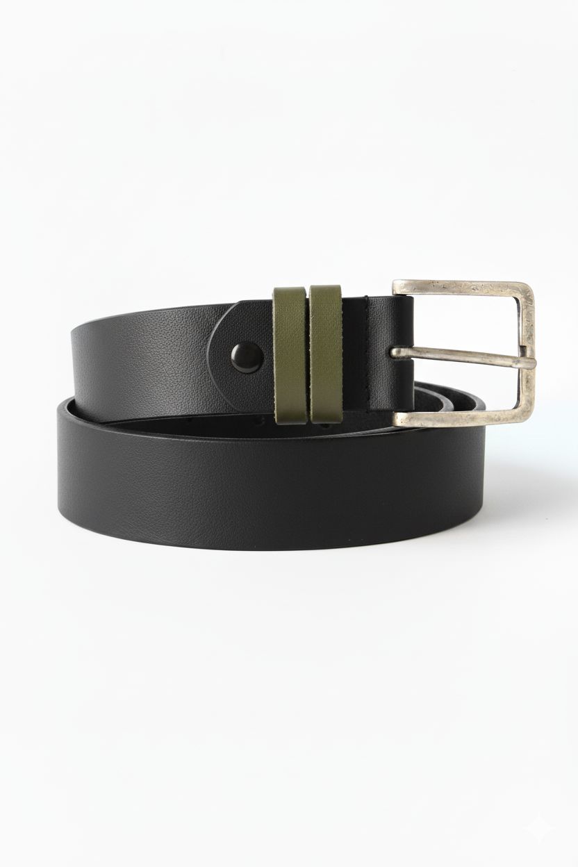 More is more herenriem, Kleur riem: Optie 2: zwart met groene riemlus