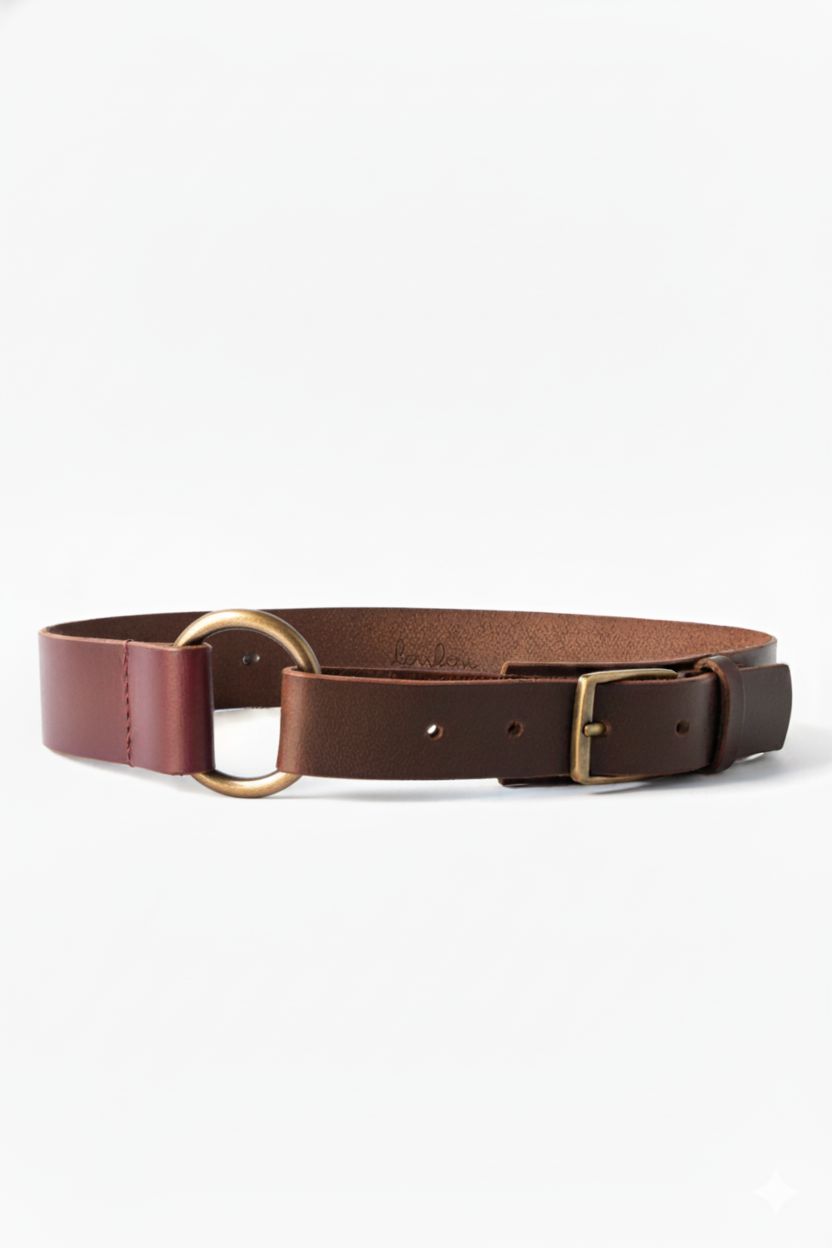 Never waist a good belt, kleur: Bruin/Rood