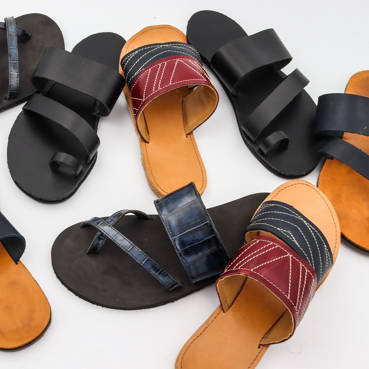 Workshop sandalen maken - voorbeelden