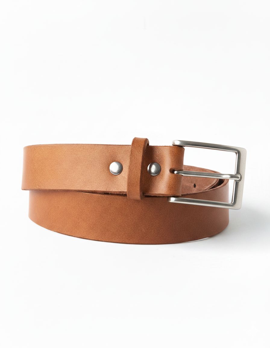The Daily - herenriem met boekschroeven, Kleur riem: Cognac