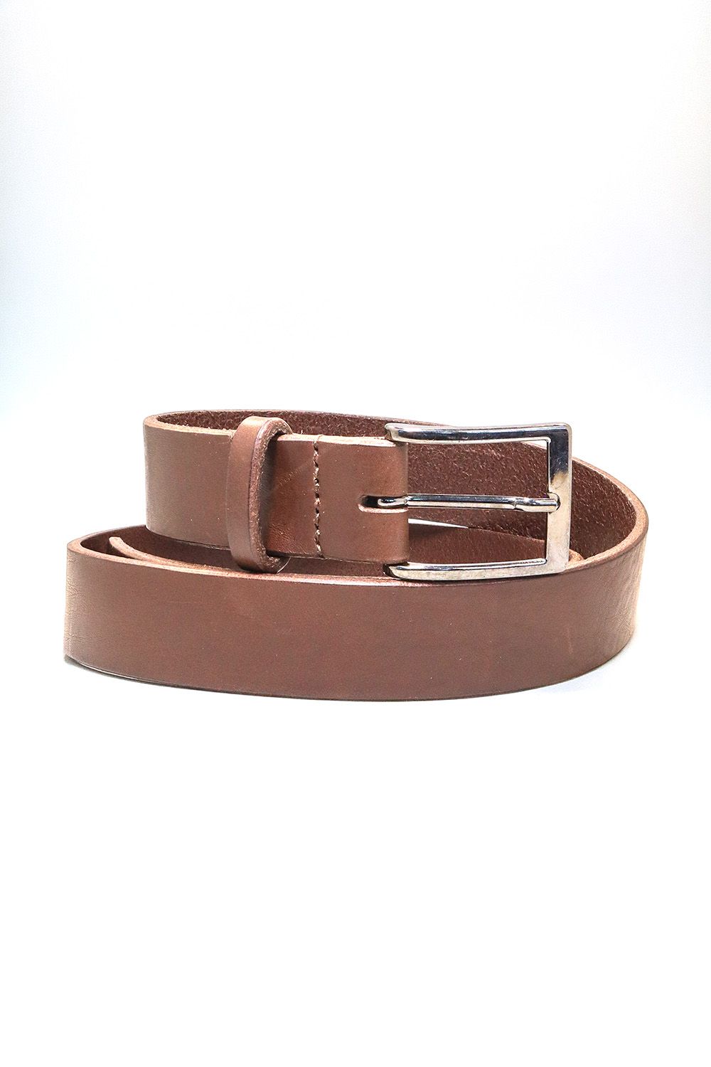 The Daily - herenriem handgenaaid, Kleur riem: Donkerbruin