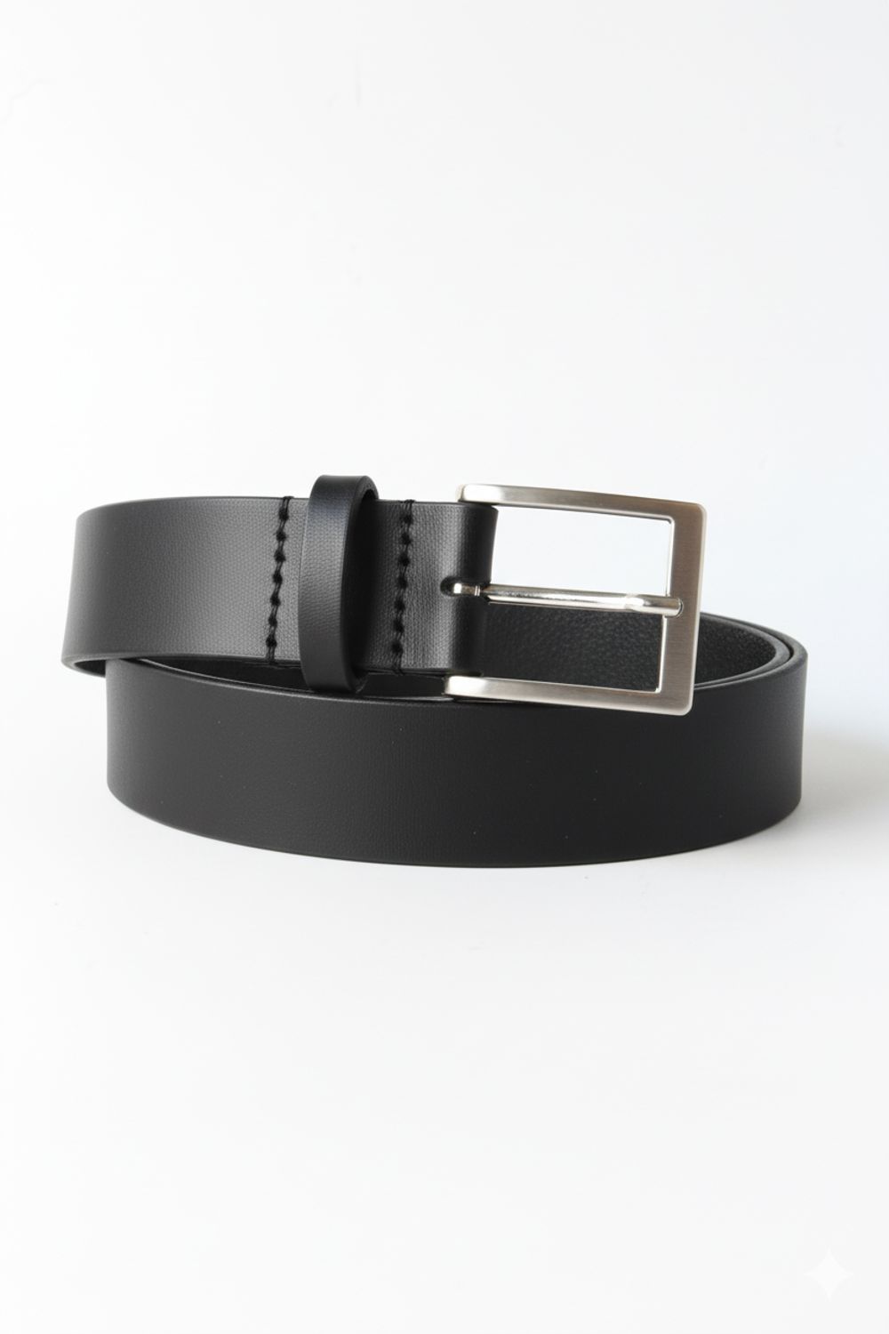 The Daily - herenriem handgenaaid, Kleur riem: Zwart