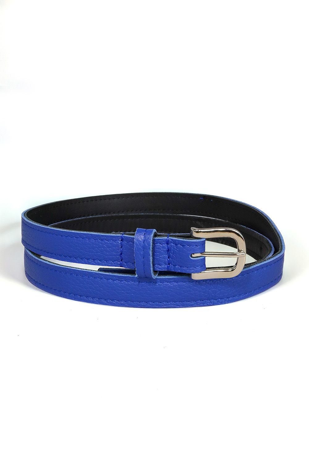 Sassy stitch vrouwenriem, Kleur riem: Electric blue