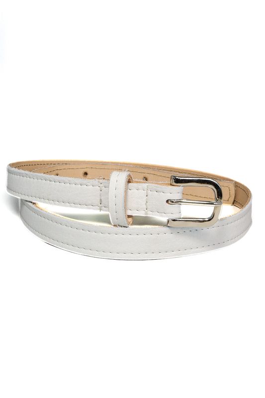 Handgemaakte witte Sassy stitch riem van Atelier Loulou