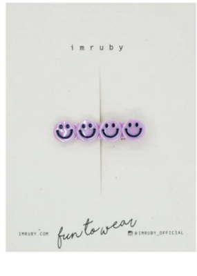 IMRUBY - ELLE Smiley Clip - Roze