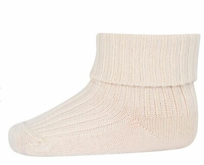 MP Denmark - Cotton rib baby socks - Ecru Col.4109