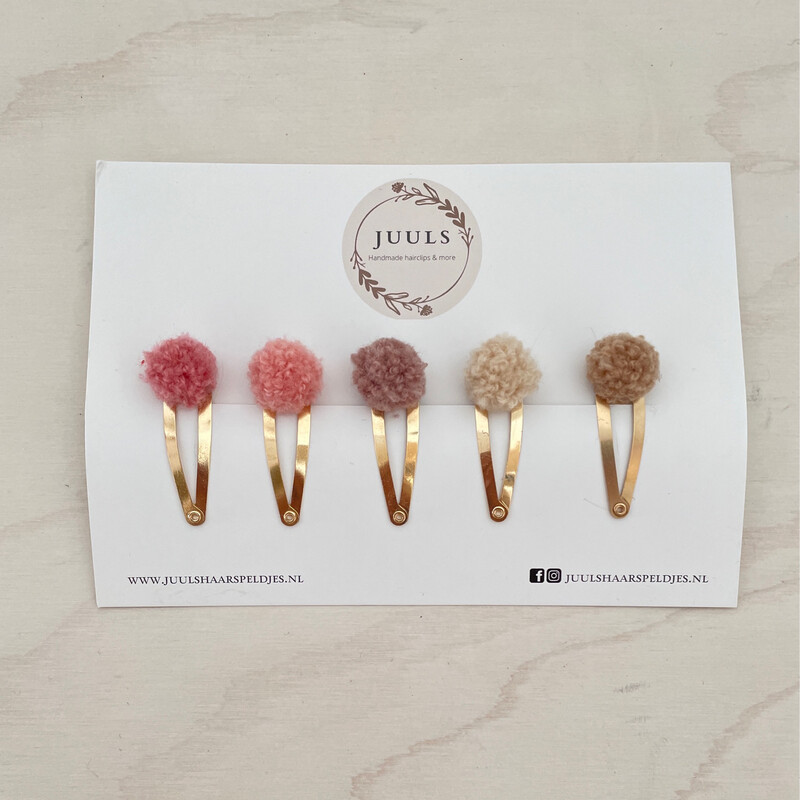 JUULS - Haarspeldjes Dot Set 4cm - Pastel